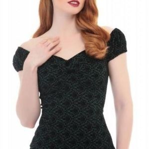 Collectif Dolores Brocade Velvet Top NWT